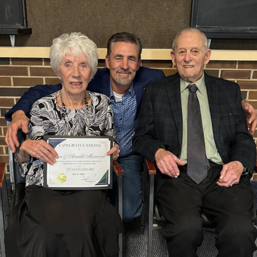 70th Anniversary certificate presentation